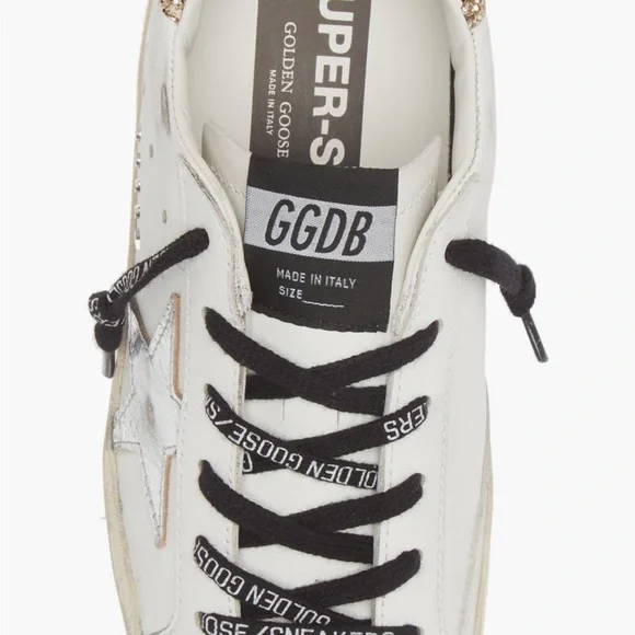 Golden Goose Women's White and Gold Glitter Sneakers - Picture 2 of 11